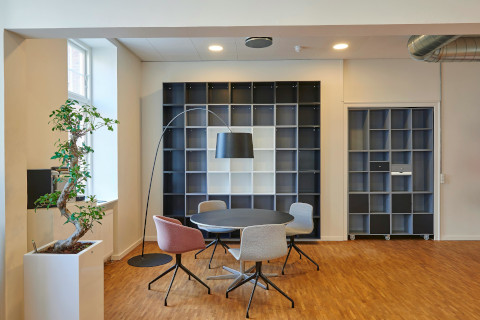 clean office with desk